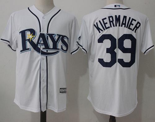 Rays #39 Kevin Kiermaier White New Cool Base Stitched MLB Jersey